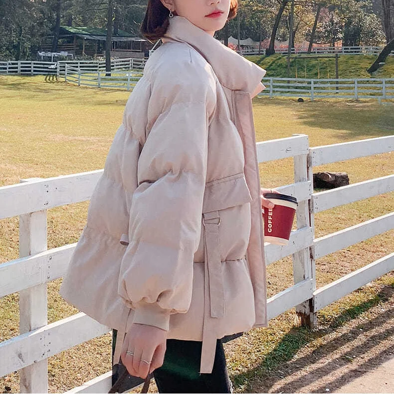 Women Down Quilted Cotton Coats Cotton-Padded Clothes Women Short Style Japanese Korean Fashion Loose Winter Coat Cotton Jackets