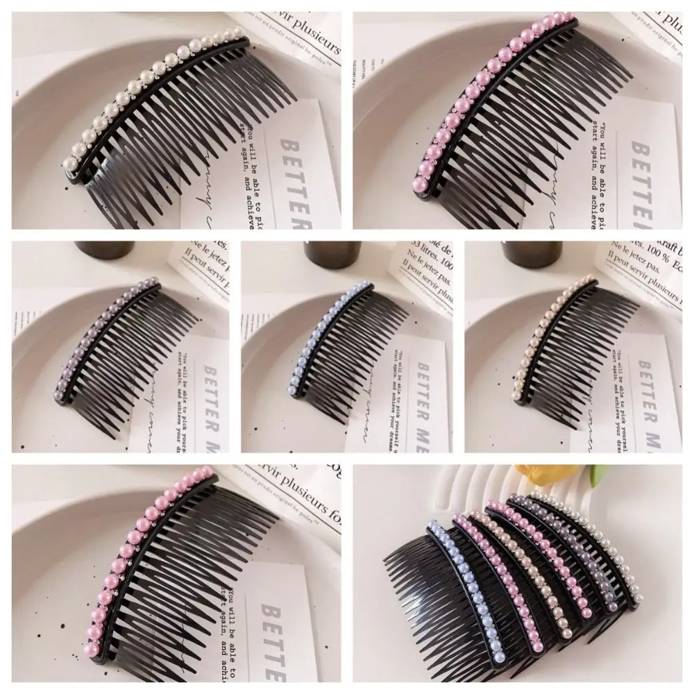 

Hair Clip Pearl Hair Comb Ponytail Clip Hair Styling Tool Shiny Hair Comb Korean Barrettes Headdress Broken Hair Comb Mom