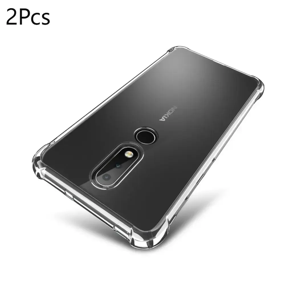 2 шт. чехол из ТПУ с кристаллами для Nokia 6.1Plus X6 роскошный мягкий силиконовый