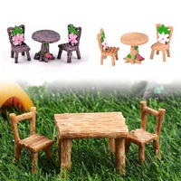 home decor dollhouse accessories kids favors mini miniature garden furniture ornament micro landscape table and chairs