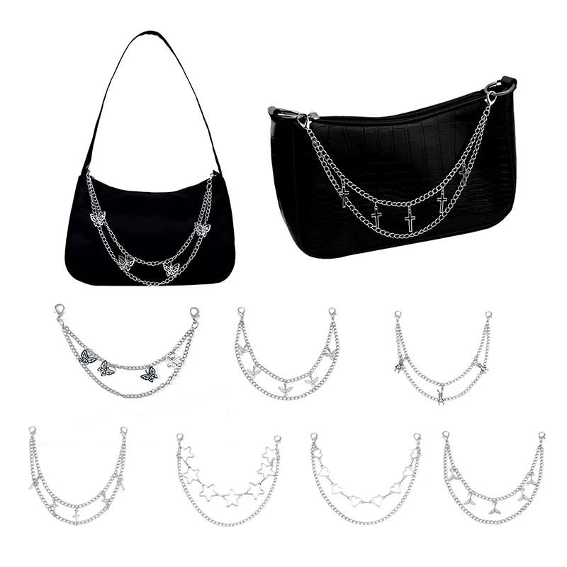 

Многослойная искусственная подвеска в виде кролика, пентаграммы, рыбьего хвоста, бабочки, аксессуары для сумки «сделай сам», сумка через плечо, цепочка на ремне