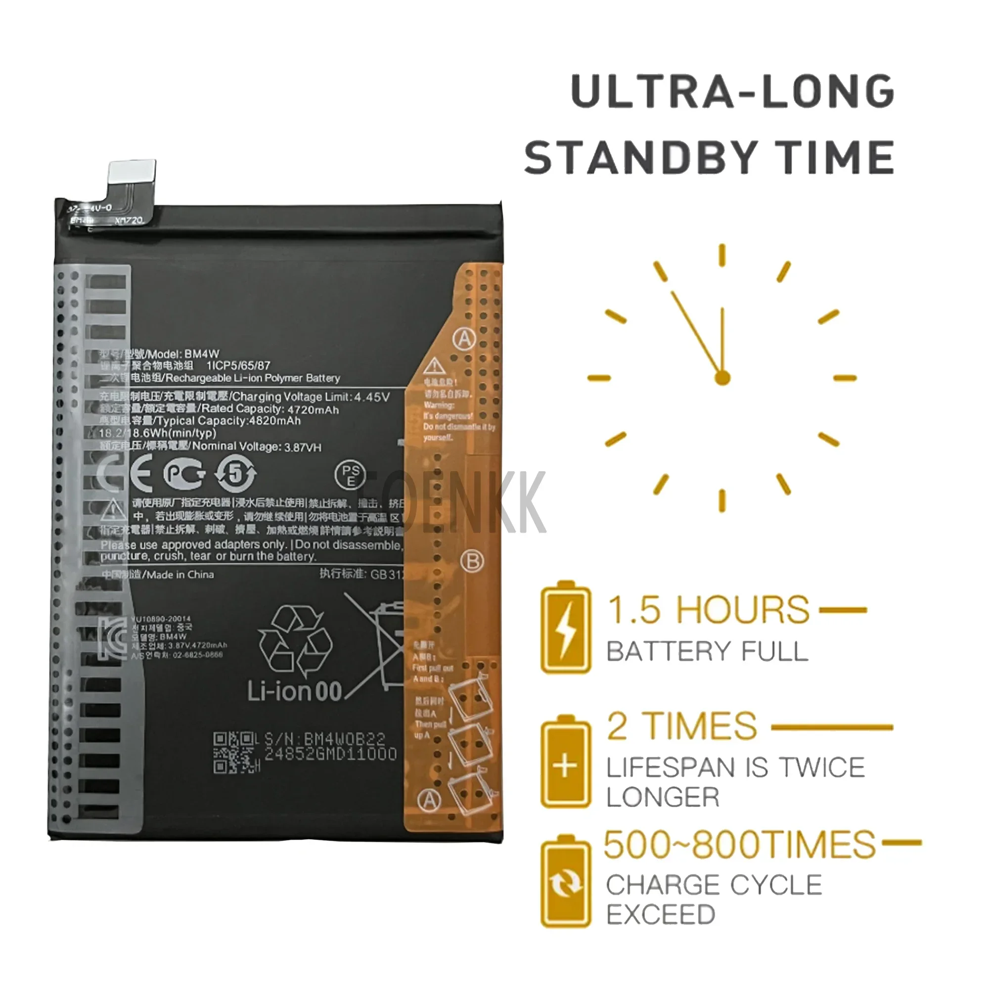 2024 года 100% оригинальный аккумулятор высокого качества 4820 мАч BM4W для Xiaomi Mi 10T lite 5G