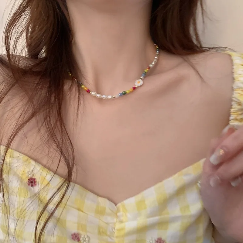 Ожерелье-чокер с искусственным жемчугом в стиле барокко