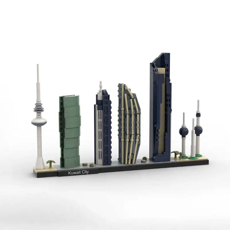 Серия City Skyline Кувейт модель кирпича Сделай Сам всемирно известная архитектура