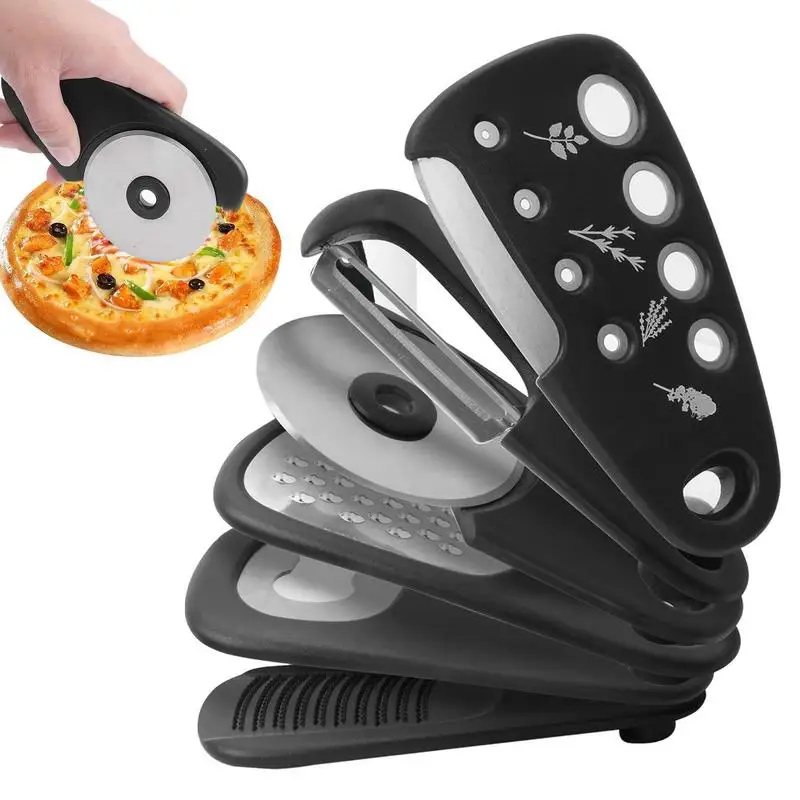 

6 Pcs Small Kitchen Utensils Set Cheese Grater Bottle Opener Pizza Cutter RV Camping Accessories For Cooking Dishwasher Safe