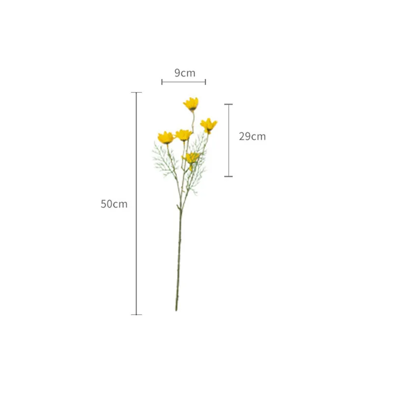 quality Artificial White Daisy Flower Bouquet DIY Vase Home Garden Living Room Decoration Wedding Party Silk Fake Flowers