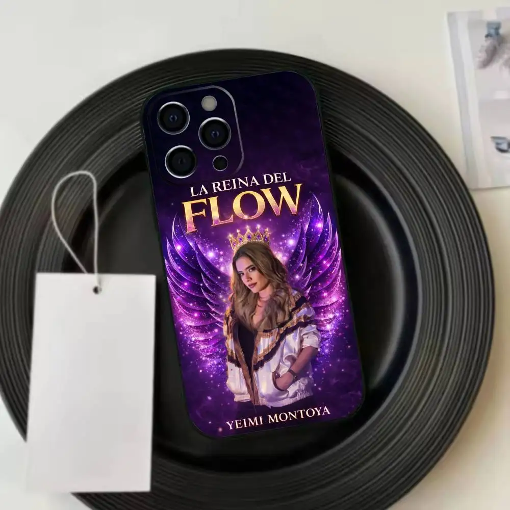 Фото Чехол для телефона Yeimy Montoya-The Queen of Flow для iPhone 16, 17, 14, 15, 13, 12, 11 Plus, Pro Max, мягкий черный чехол №4