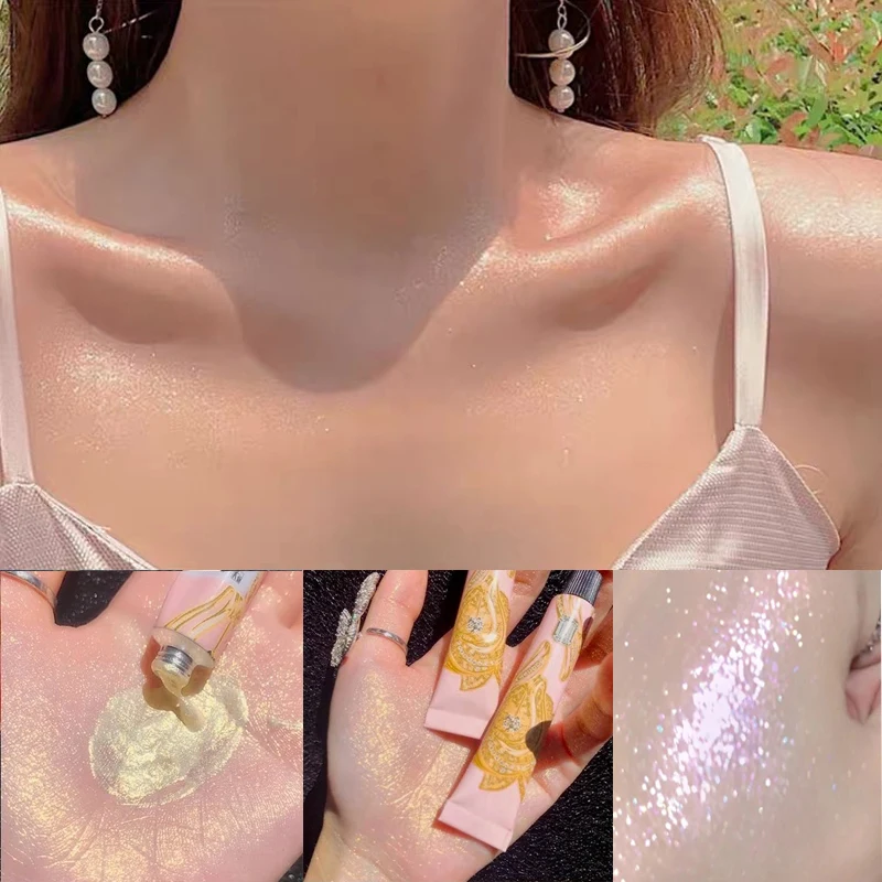 

1 Pcs Diamond Liquid Highlighter Sticks Brightening Face Body Eyeshadow Gloss Contouring Glitter Powder Lasting Beauty Makeup