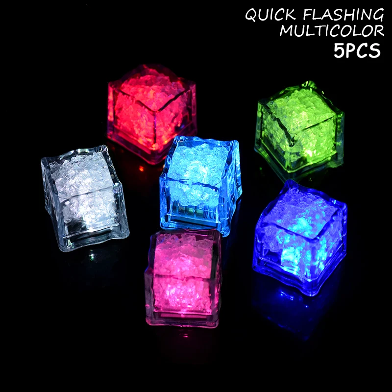 

Светодиодные кубики льда, набор из 5/10 шт., разноцветные