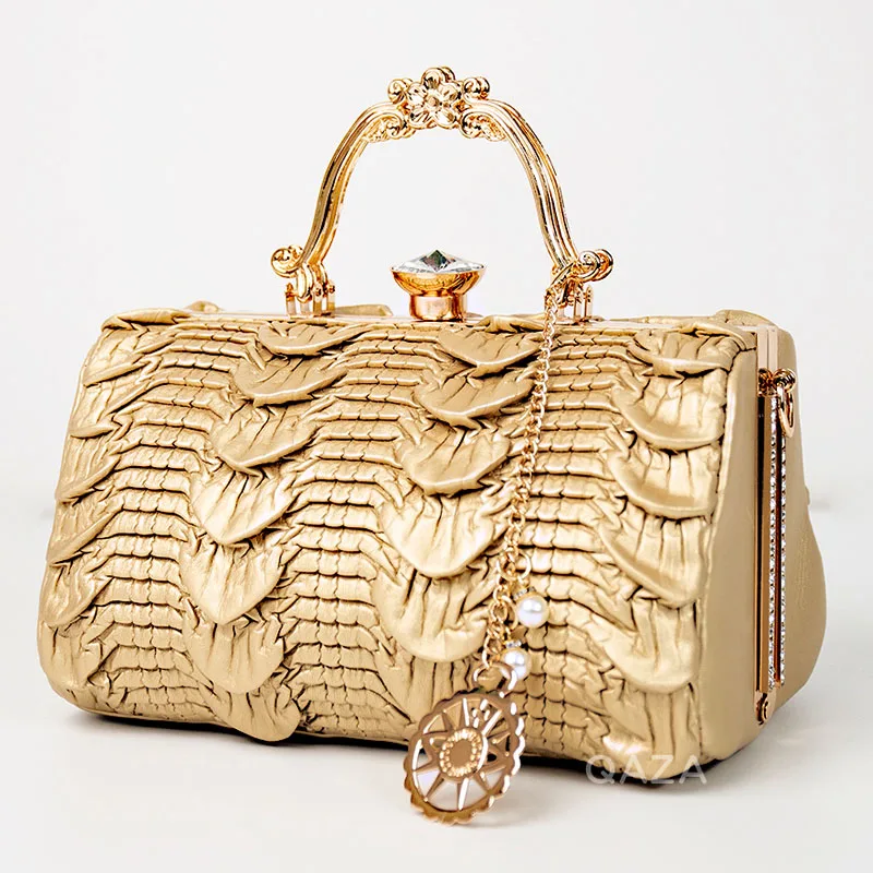 2023 New Luxury  PU Leather Bag for Women Casual Tote High Qualtiy Patent Leather Shoulder Purses Elegant Dinner Noble Purse