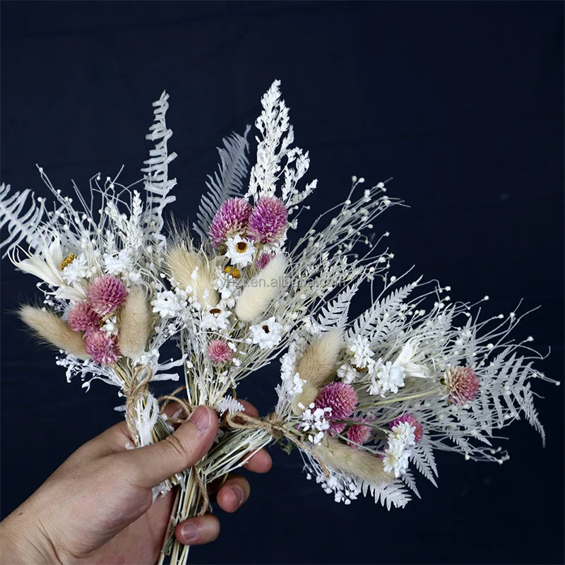 

Сухие цветы и мини-растения, искусственная пампасная трава, маленькие цветы с хвостом кролика для цветочных композиций, Свадебный домашний декор в стиле бохо