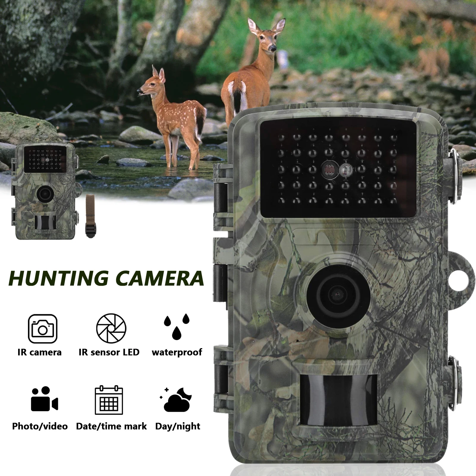 Hunting Trail Camera 16MP 1080P 940nm Infrared Night Vision Motion Activated Trigger Security Cam Outdoor Wildlife Photo Traps