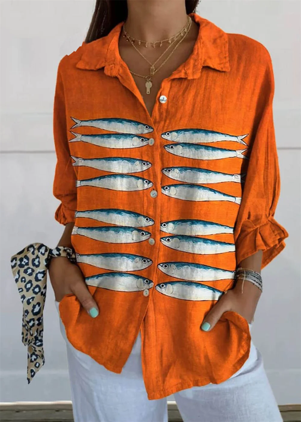 Новинка 2024 женские рубашки летняя Европейская и американская мода Лидер продаж с