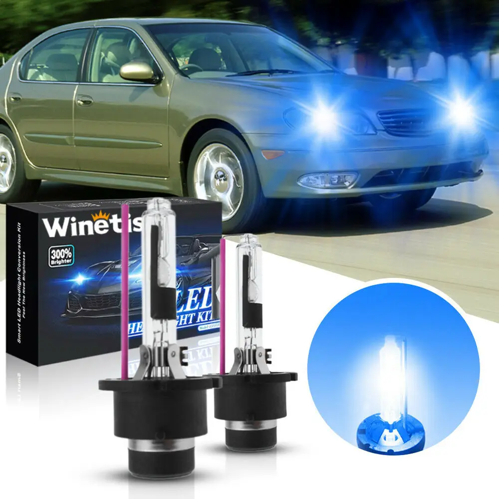 

D2R Low Beam Replacement Headlight Bulbs For 2002-2004 Infiniti I35 10000K Blue