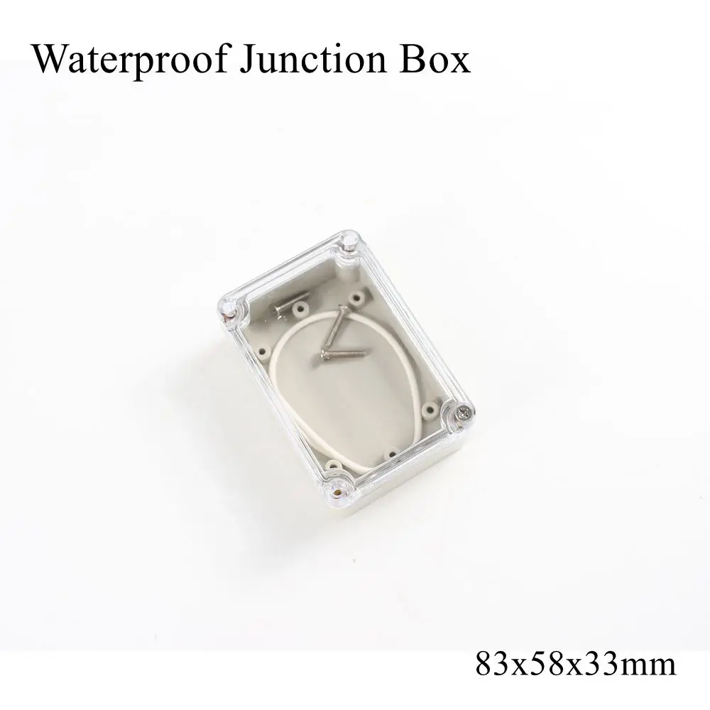 83x58x33 мм распределительная коробка ясное прозрачное покрытие IP65 ABS PC водонепроницаемый пластиковый корпус Футляр проект приборный чехол для улицы