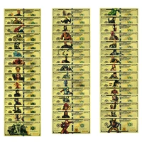 45pcsset american superhero gold foil bills home decor cards 100 crafts collection commemorative holiday gifts