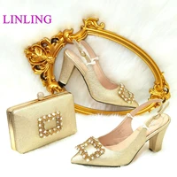 the golden italian shoes with matching bags african shoes and matching bags italian nigerian women super high heel bl003