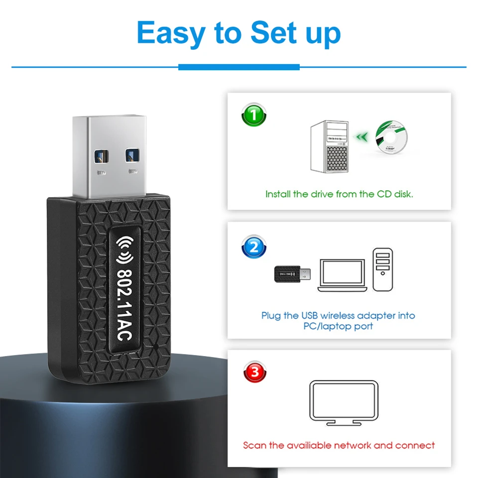 Wi-fi-адаптер с USB-портом 5 ГГц 3 0/5 |