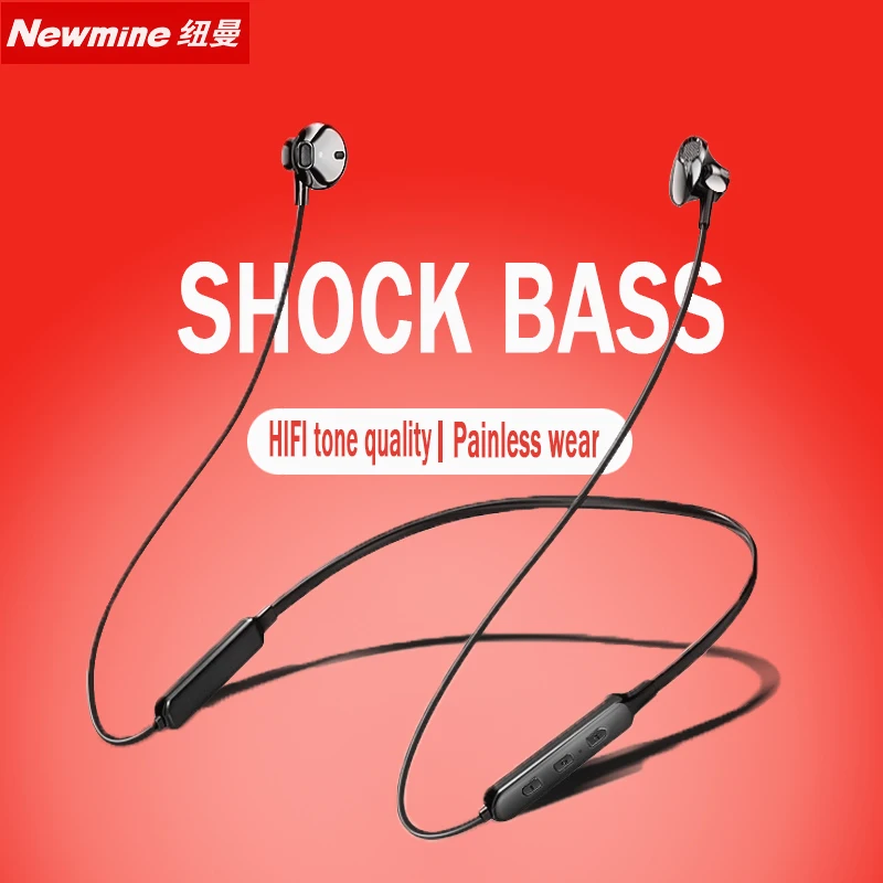 

2022 C6 Bluetooth-гарнитура, подвесные беспроводные бинауральные беруши на шею, подходят для мобильных телефонов Xiaomi, Samsung, Apple, Android