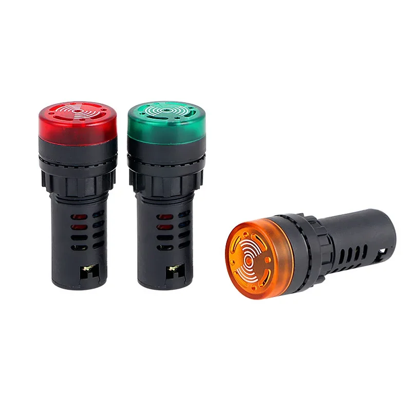 

1 шт. AD16-22SM 12V 24V 110V 220V 380V 22 мм флэш-сигнал светильник красный светодиодный активный звуковой сигнал тревоги индикатор красный, зеленый, желтый, черный
