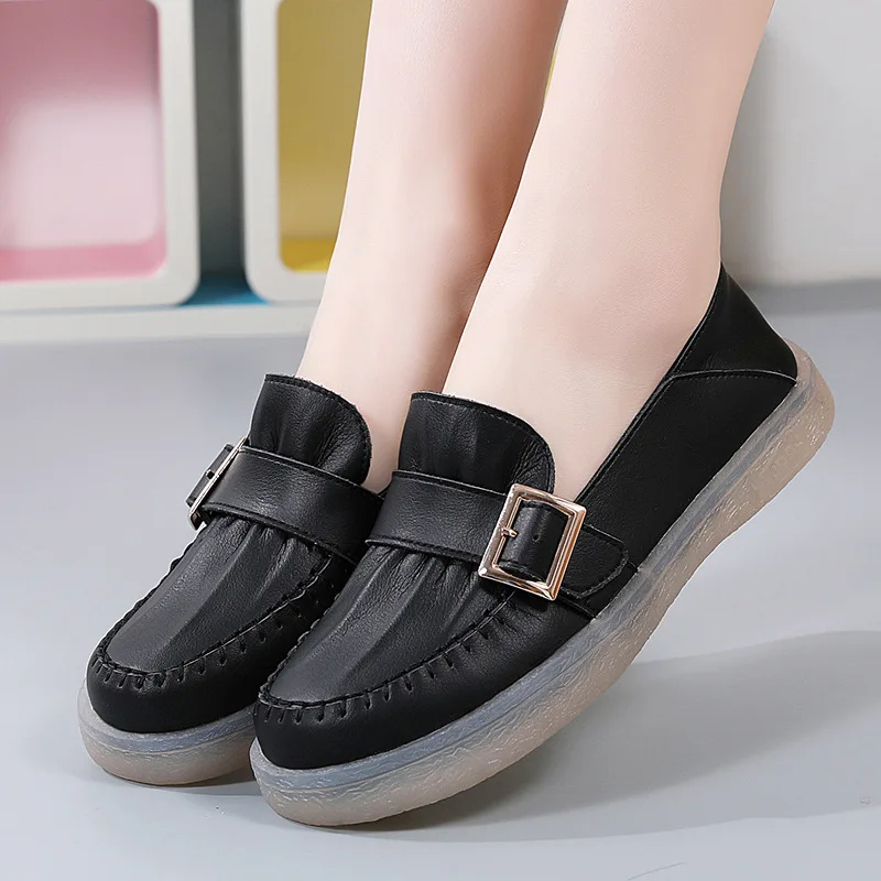 Summer Flat Women's Shoes 2023 Orthopedic Loafers Woman Moccasins Stitched Slip On Ballet Flats For Women Nurse Shoes Medical