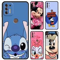Cartoon Mickey Minnie Mouse Case for Moto G30 One Fusion Plus Play G60 Power Lite Edge E6s Stylus Phone Cover