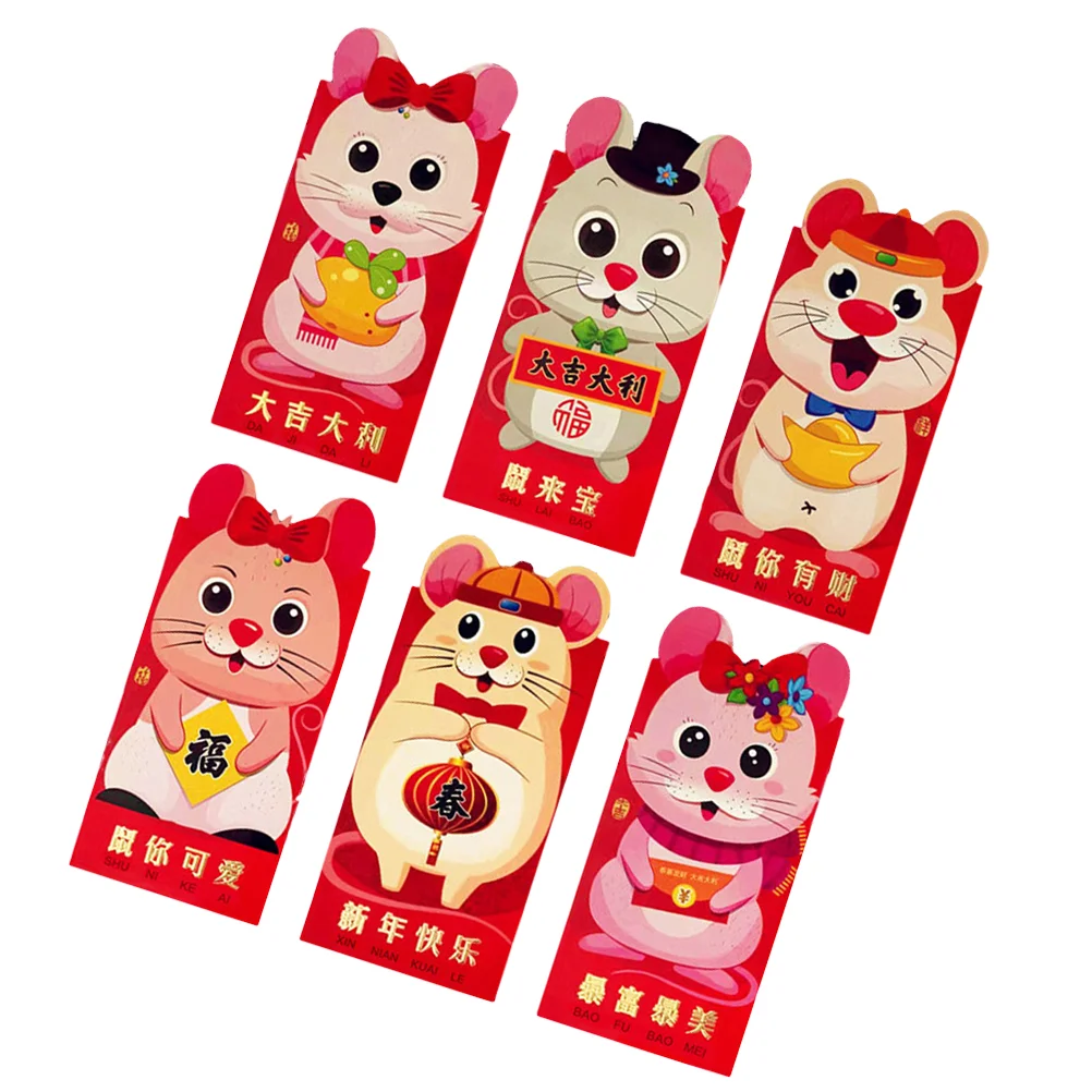 

18pcs Red Envelope Rat Red Pocket Gift Envelopes for Birthday Chinese Wedding