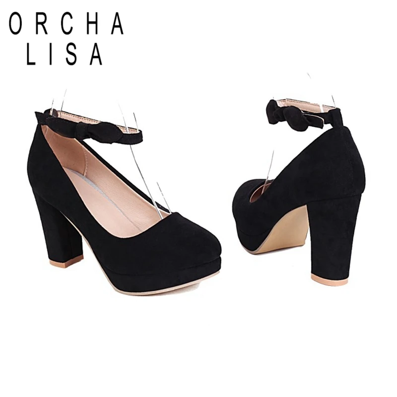 

Женские туфли-лодочки на толстом каблуке, с ремешком на щиколотке