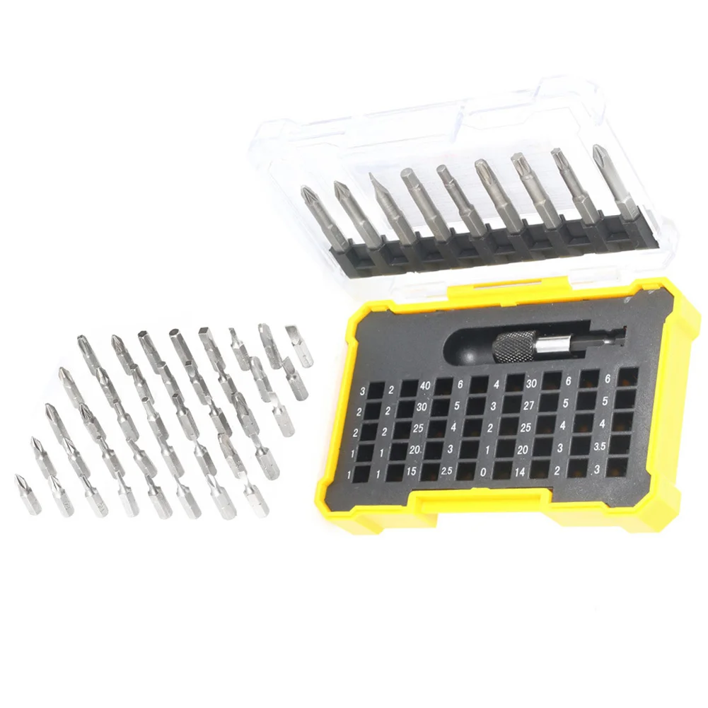 

50 In 1 Torx Flat Hex Cross Screwdriver Bits Holder Set With Extension Rod For Mobile Phone Watch Eyeglass Electric Power Tool