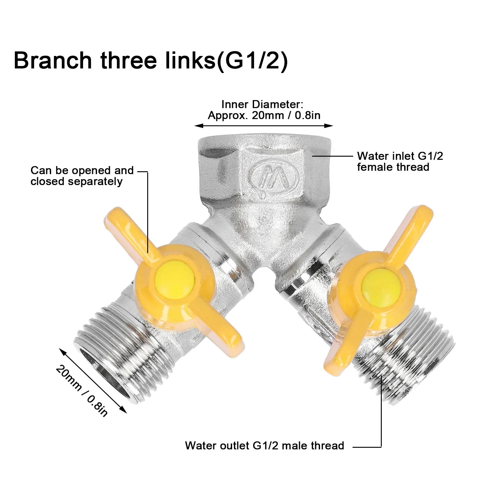 Переходник для крана с внутренней резьбой G1/2 шаровой кран из латуни YType DualOutlet