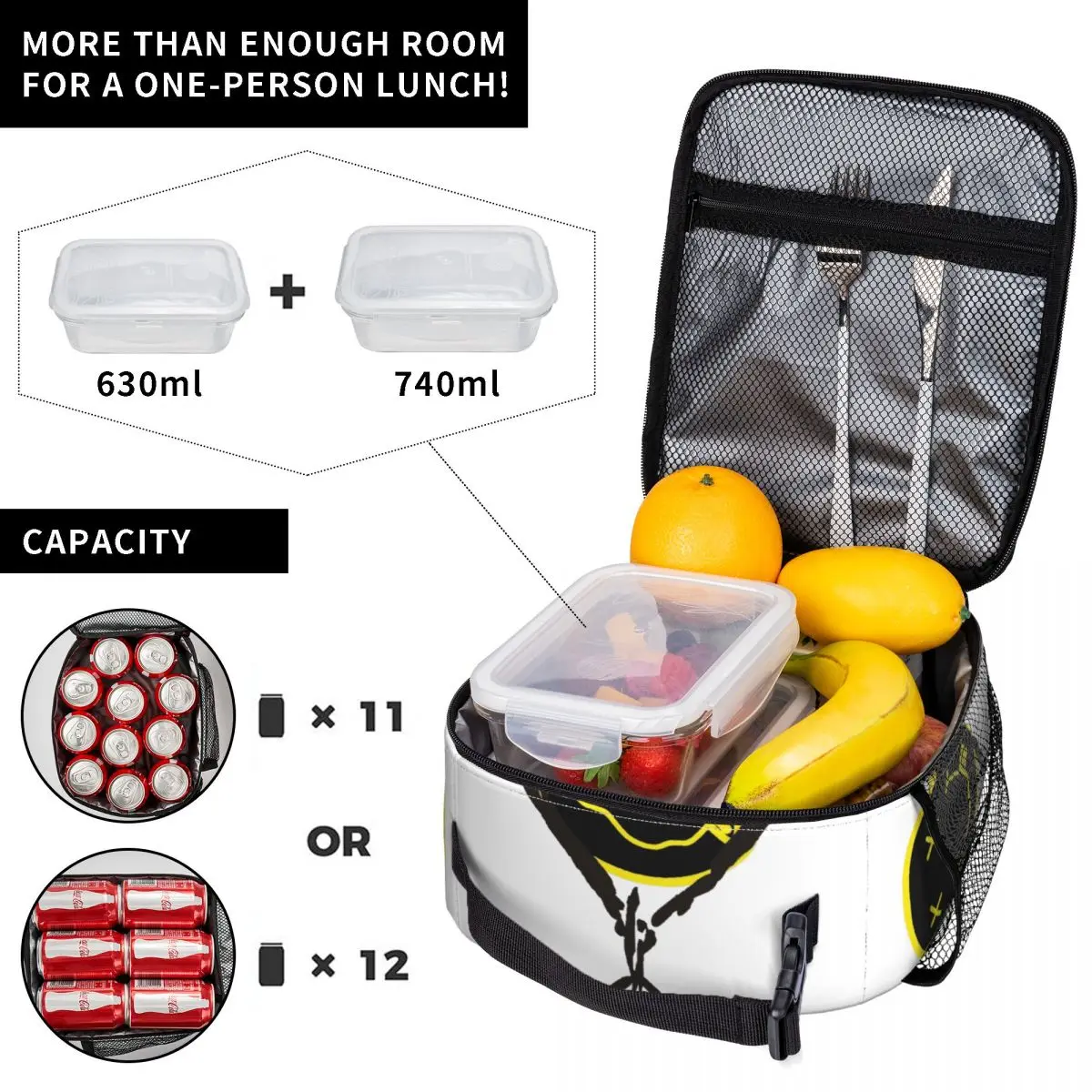 Теплоизолированная сумка для обеда с жемчужинами офиса и мужчин