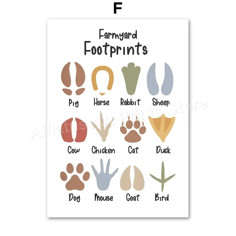 

Детский персонализированный постер с животными и алфавитом