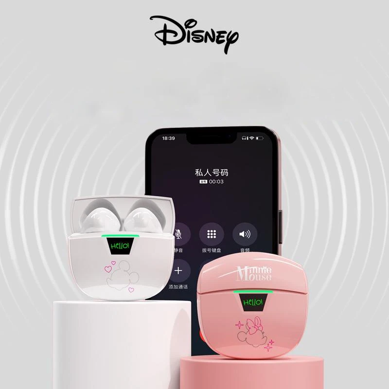 

Disney TWS1 T6 TWS HIFI Wireless Bluetooth Earphone Bluetooth V5.2 Fast charging capabilities High Value HD Headphones