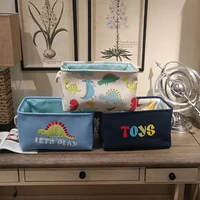 2022cartoon dinosaur foldable laundry basket for dirty clothes toys storage baskets kids organizer bag home washing organization