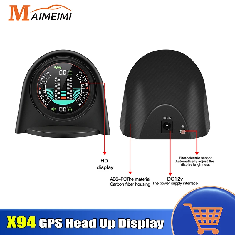 Автомобильный GPS HUD Проекционный дисплей наклон Рулон Угол переключения