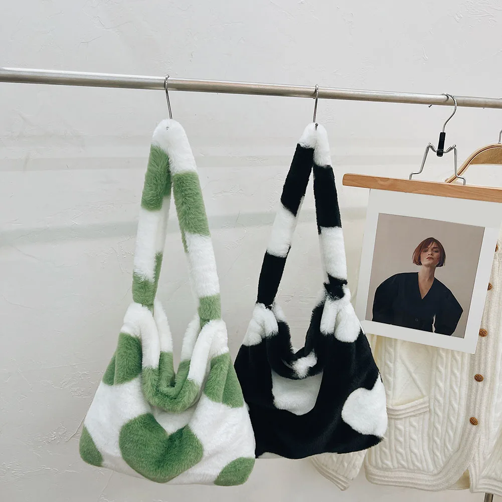 

Модная женская плюшевая Сумка-тоут через плечо с леопардовым принтом