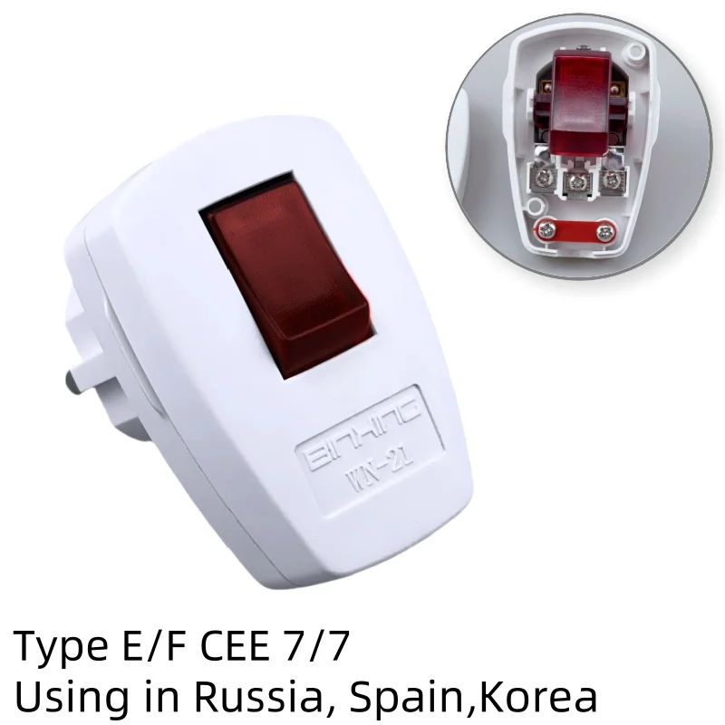 

Электрический адаптер SanCableCord евровилка с переключателем 10А