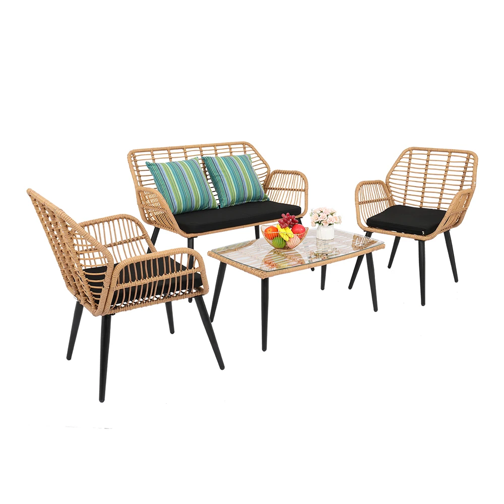 S With Table，outdoor Garden Furniture Set For Porch Backyard Pool