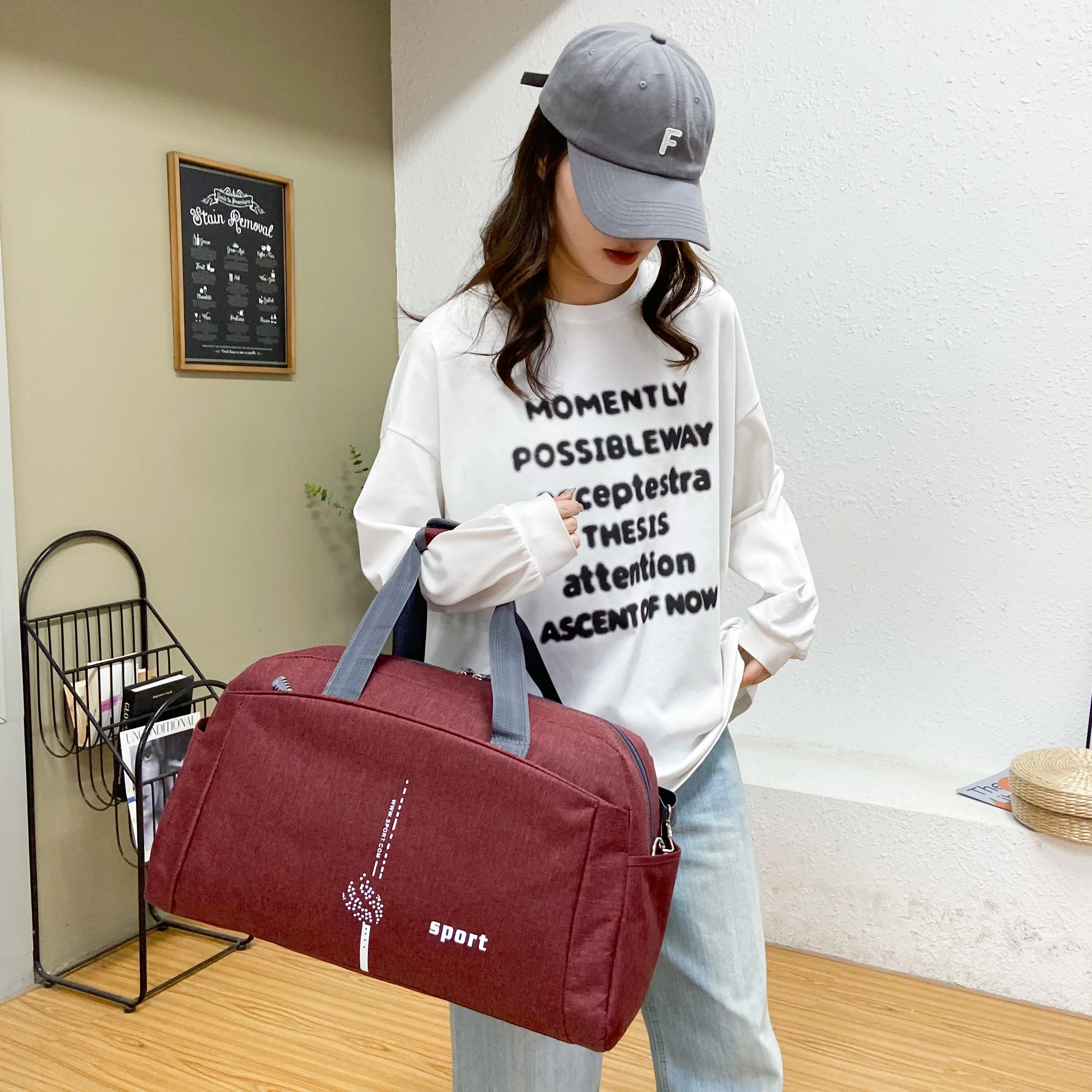 YILIAN 2022 Short-haul portable travelling bag female luggage bag male travel large capacity sports fitness bag