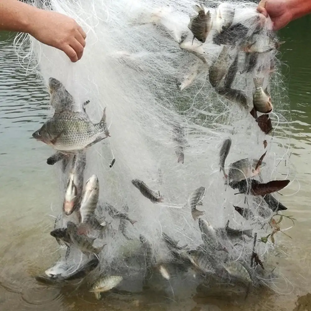 Совершенно новинка для ручного литья нейлон прочный материал ловушка рыбы