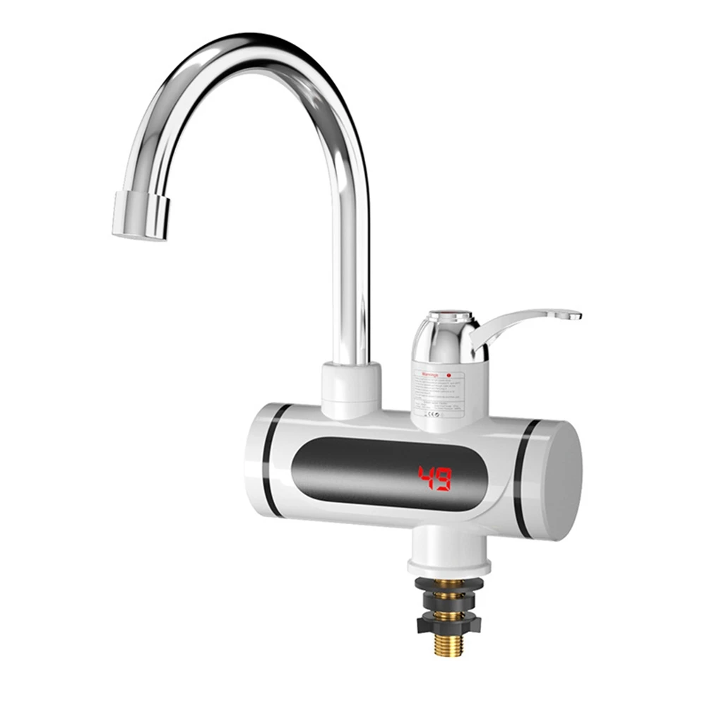 

Electric Hot and Cold Water Heater Faucet Quick Heating Tap Water Heater Faucet Conector for Faucet 3000W US Plug
