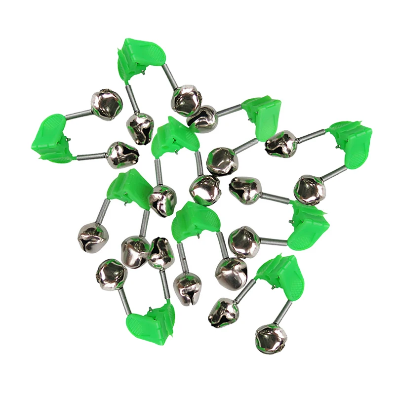 

10Pcs Fishing Bite Alarm Outdoor Night Fishing Rod Clamp Bells Ring Bite Alarm Tackle Fishing Lure Accessories Fishing Tools