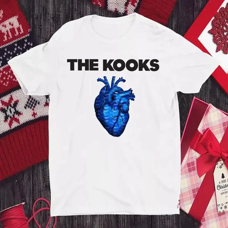 Фото Футболка белого цвета The Kooks Band для друзей, полноразмерная, модель Bt505 №1
