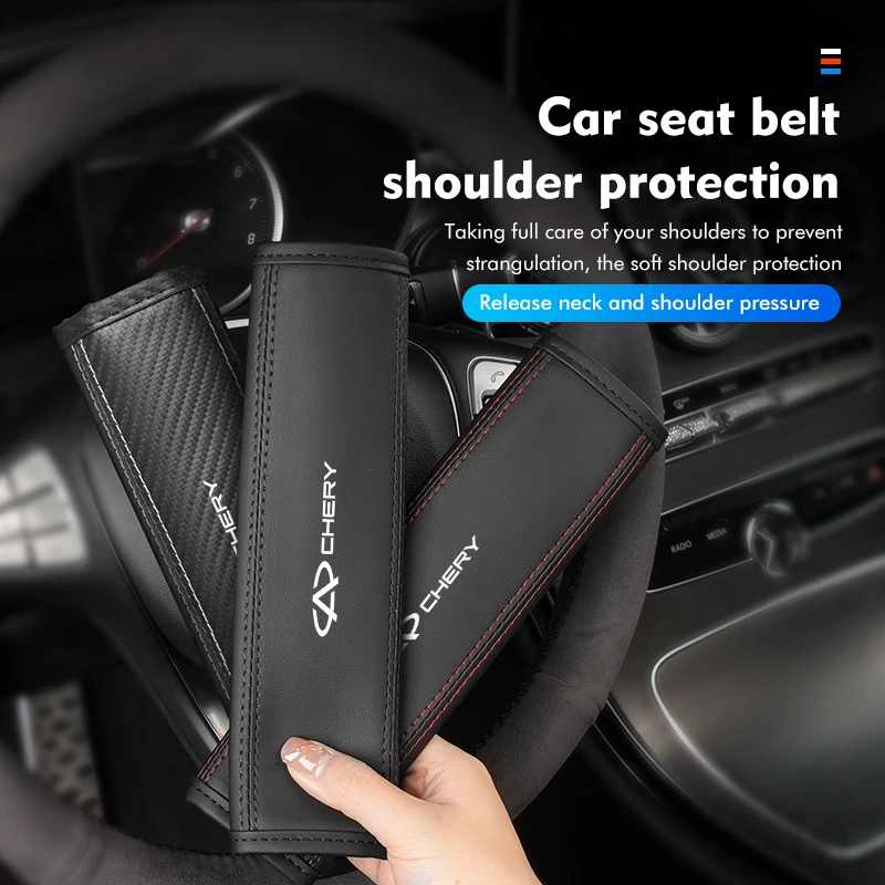 Фото Кожаные накладки на ремни безопасности для Chery Pro T11, A1, A3, A5, Amulet, M11, Eastar, Elara, IQ, Arrizo №5