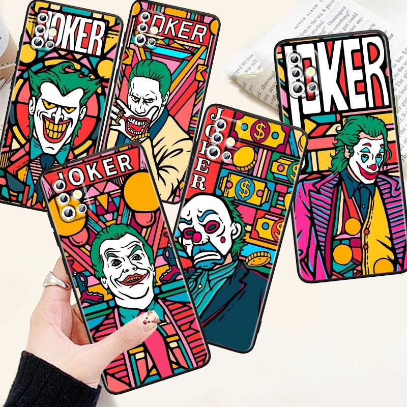 

Art Movie Joker Luxury Cool Phone Case For Samsung A73 A72 A71 A54 A53 A52 A51 A42 A33 A32 A23 A22 A21S A13 A04 A03 5G Black