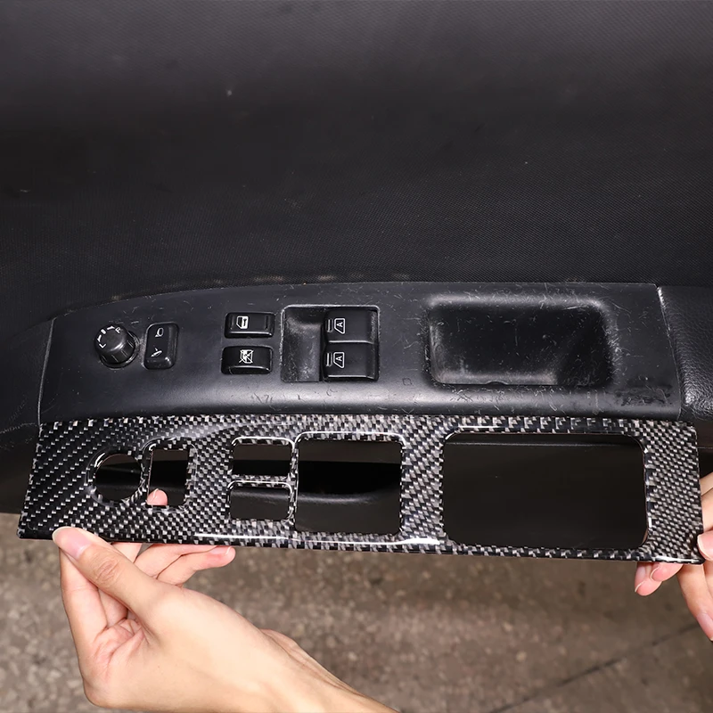 

For Nissan 350Z Z33 2003-2006 Car glass lift decorative frame sticker soft carbon fiber Window frame protection accessories RHD