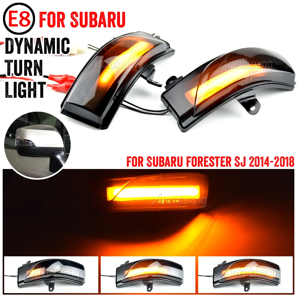 

2pcs Side Mirror Light Blinker Indicator Lamp For Subaru Forester SJ 2014 2015 2016 2017 2018 Dynamic Turn Signal Light