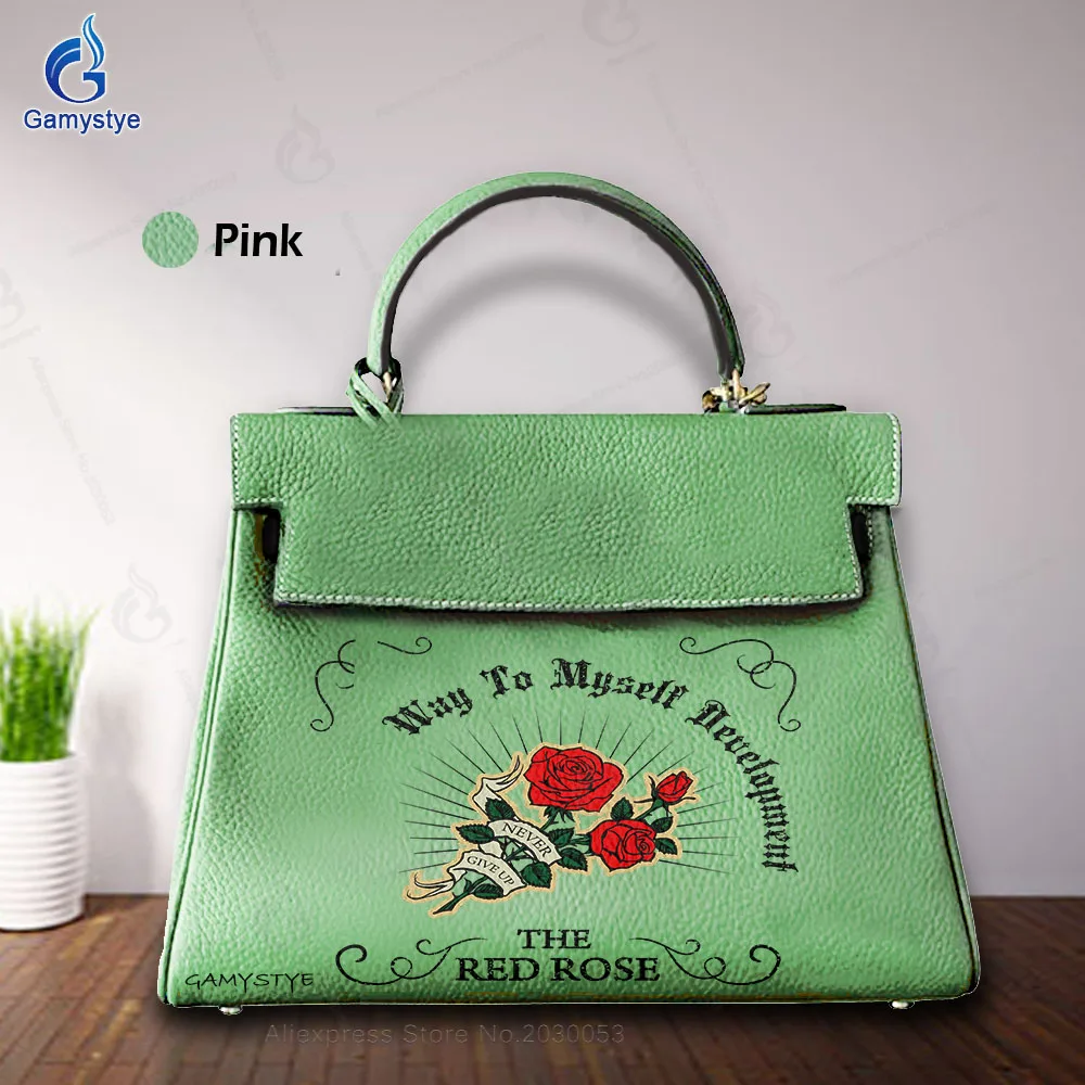 Женская сумка-тоут из натуральной кожи с цветочным принтом