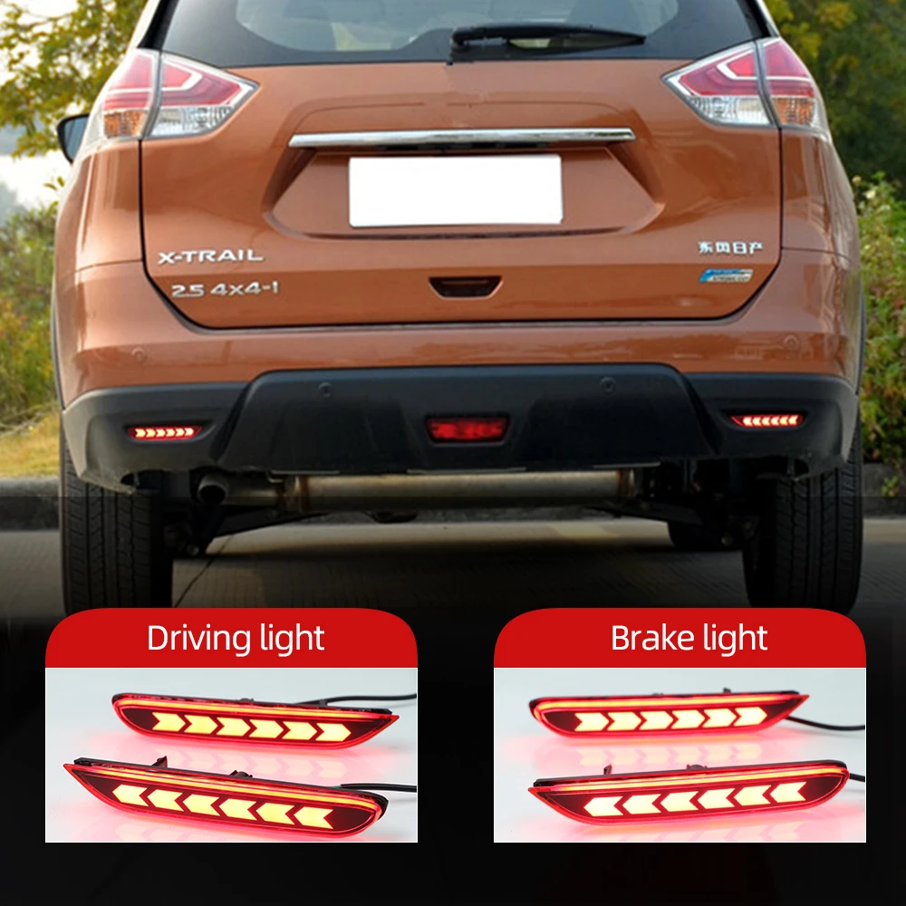 

Для Nissan Qashqai 2016 - 2018 X-trail 2014 - 2016 Teana Altima 2019 2020 светодиодный стоп светильник отражатель заднего бампера противотуманная фара