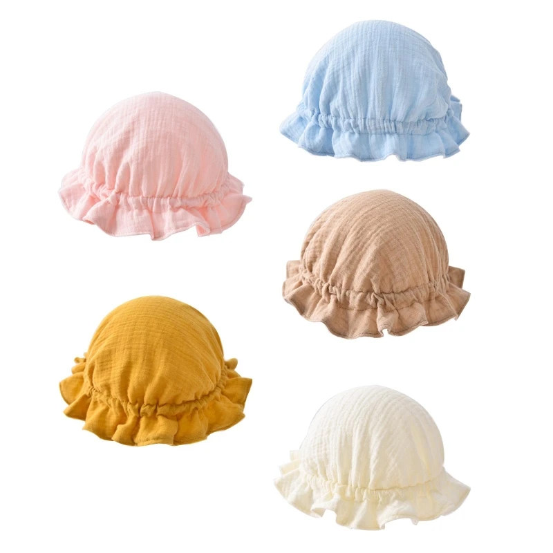 

Шапка-бини для детей 0-8 месяцев, однотонная летняя Солнцезащитная Панама, мягкая хлопковая пляжная шапка, унисекс